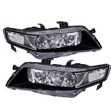 NTXGlow Black Housing Reflector Headlights (2004-2008 Acura TSX)