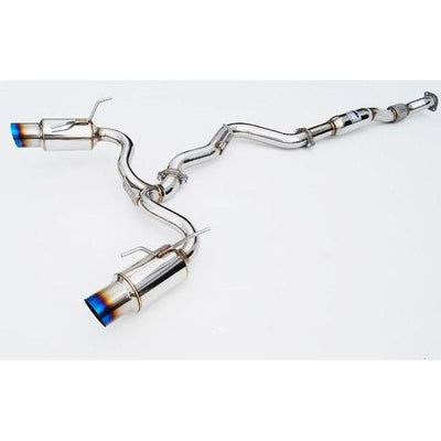 Invidia [08-14 STI, 11-14 WRX Hatchback] Dual N1 Single Layer Titanium Tipped Cat Back Exhaust | HS08STIGTT