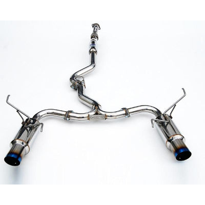 Invidia [08-14 STI, 11-14 WRX Hatchback] Dual N1 Single Layer Titanium Tipped Cat Back Exhaust | HS08STIGTT