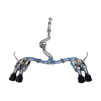 Invidia [15-21 WRX/STI] Gemini R400 Signature Series Black Tip Quad Tip Exhaust