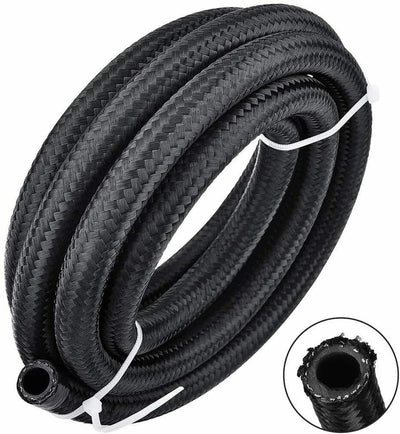AN16 16AN Black Nylon Braided Stainless Steel Hose / Sold Per Foot