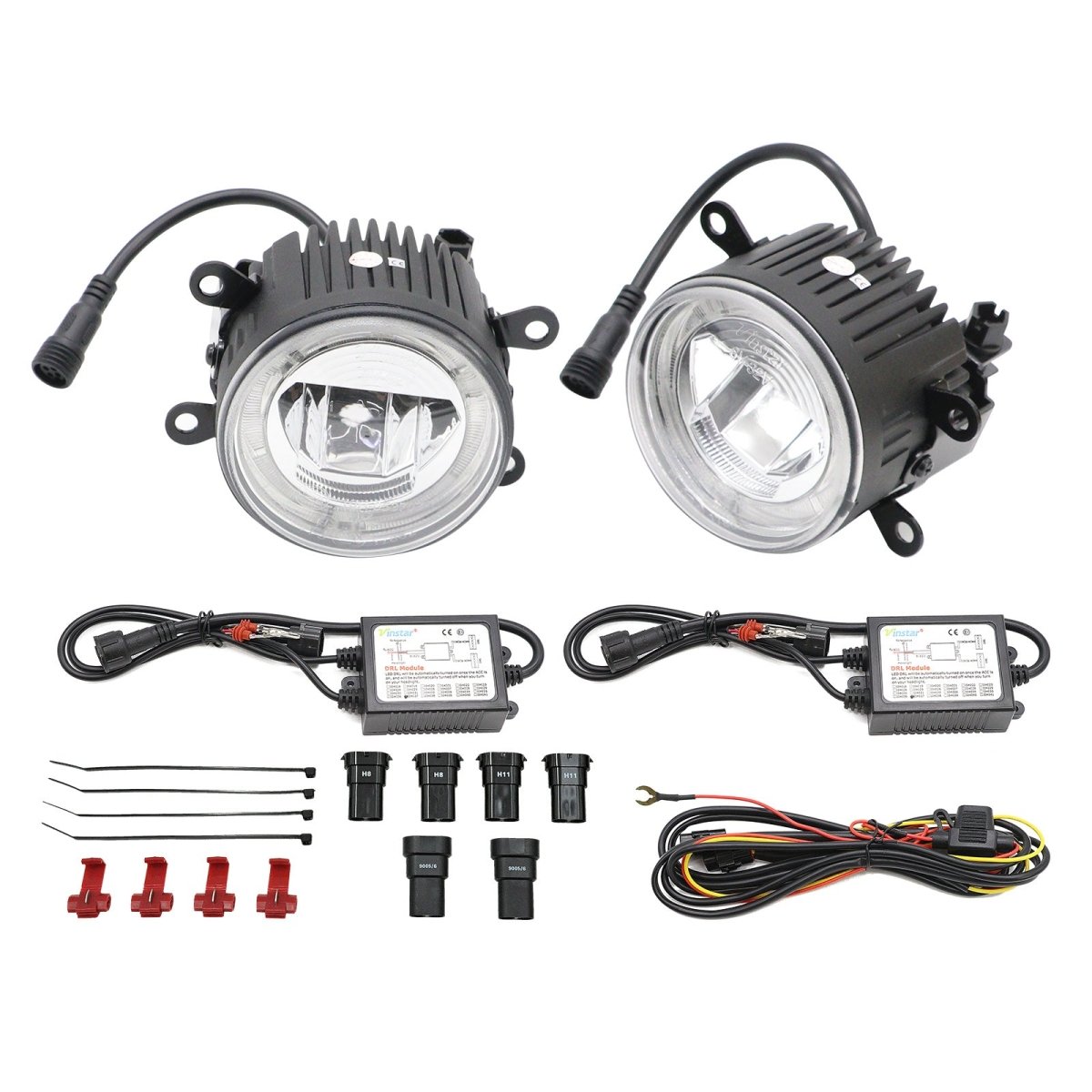 JDMuscle [15-21 WRX/STI, 13+ BRZ or FT86, 14+ Forester] LED / Halo DRL Fog Light Housings
