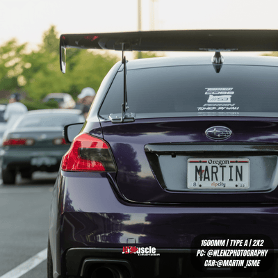 JDMuscle [15-21 WRX/STI] Carbon Fiber Replacement Spoiler Base for JDMuscle VS Style Euro GT or Varis GT Wing