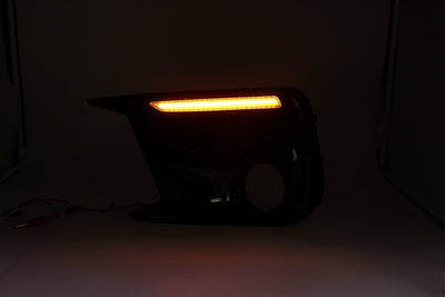 JDMuscle [18-21 WRX/STI] JDM Style Sequential Turn+Drl Bezel w/ Fog Light Cut Out