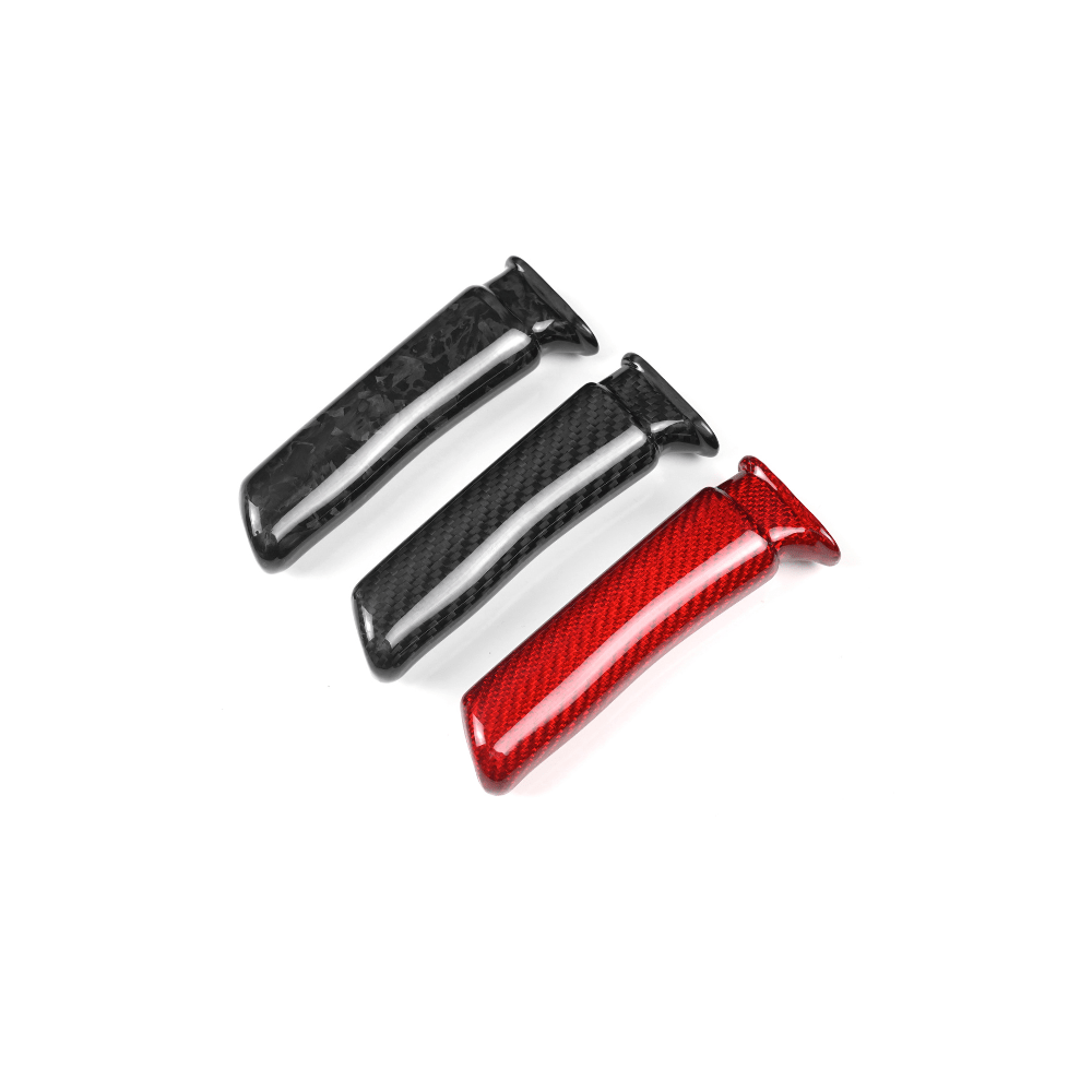 JDMuscle [22-26 WRX, 15-21 WRX/STI, 22-26 BRZ/GR86] Carbon Fiber E-Brake Handle - Black / Red / Forged