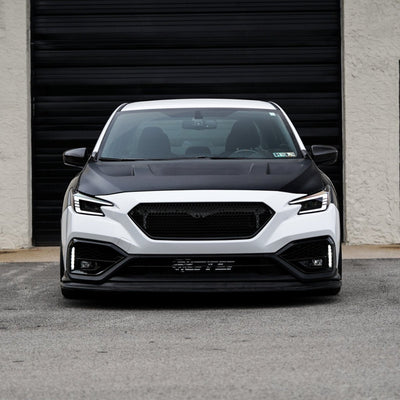 JDMuscle [22-25 WRX w/ FMIC] Carbon Fiber Scoopless Hood V1