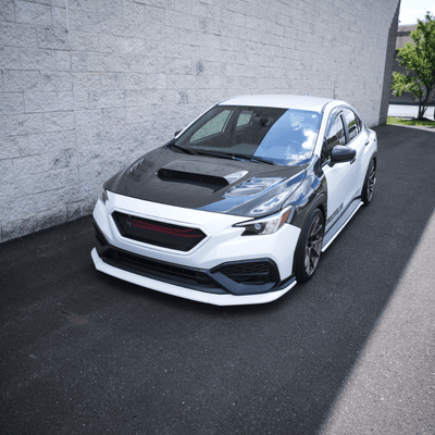 JDMuscle [22-26 WRX] Spec CS 3-Piece Front Lip Paint Matched / Gloss Black / RAW ABS