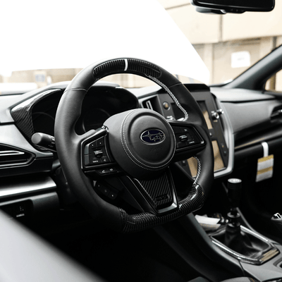 JDMuscle [22-26 WRX] Airbag Cover - Leather / Alcantara
