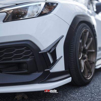 JDMuscle [22-26 WRX] Canards V2 - Paint Matched / Gloss Black / ABS *CLEARANCE*NO RETURNS*
