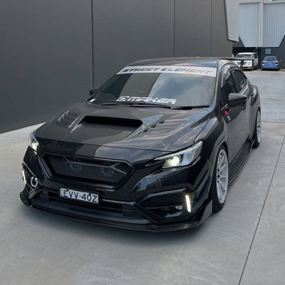 JDMuscle [22-26 WRX] Carbon Fiber V2  Front Bumper Lip