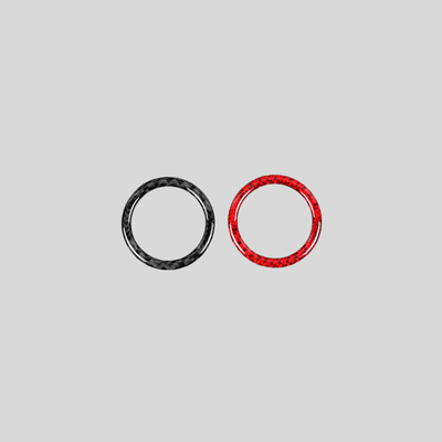 JDMuscle [22-26 WRX] P&S Series Carbon Fiber Trip Reset Button Frame Cover 1 PC | Black Carbon Fiber/ Red Carbon Fiber*Clearance*No Returns*