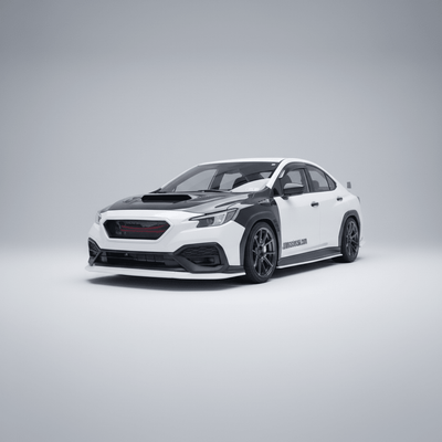 JDMuscle [22-26 WRX] Spec CS 3-Piece Front Lip Paint Matched / Gloss Black / RAW ABS
