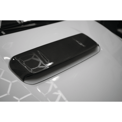 JDMuscle [22-26 WRX] Tanso Carbon Fiber Hood Scoop Cover V1