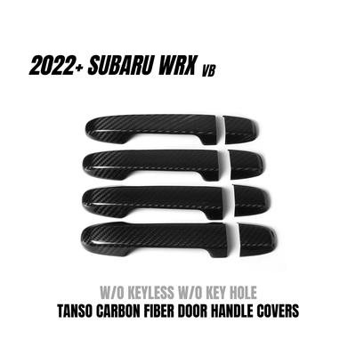 JDMuscle [22-26 WRX] Tanso Pre-preg Carbon Fiber Door Handle Covers w/ Gloss Finish