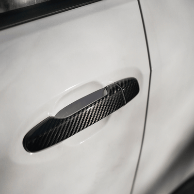 JDMuscle [22-26 WRX] Tanso Pre-preg Carbon Fiber Door Handle Covers w/ Gloss Finish