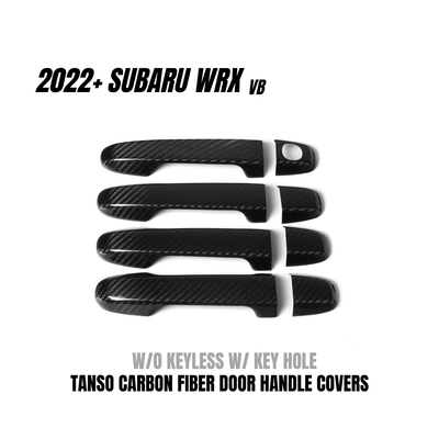 JDMuscle [22-26 WRX] Tanso Pre-preg Carbon Fiber Door Handle Covers w/ Gloss Finish