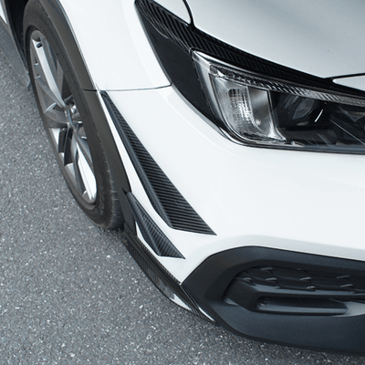 JDMuscle [22-26 WRX] Tanso Pre-preg Carbon Fiber Front Bumper Canards Set of 4