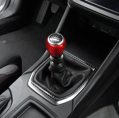 JDMuscle [22-26 WRX] Tanso Pre-preg Carbon Fiber Shift Knob Surround Cover