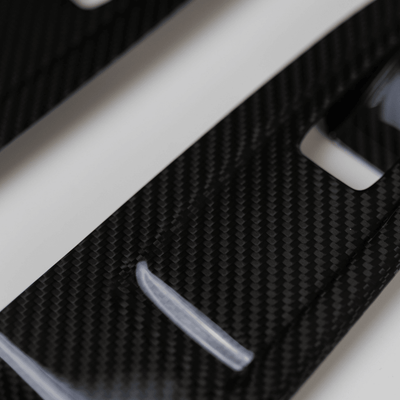 JDMuscle [22-26 WRX] Tanso Pre-preg Carbon Fiber Window Switch Cover with Gloss Finish