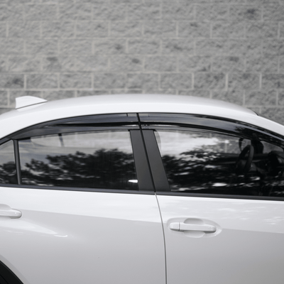 JDMuscle [22-26 WRX] V1 Rain Guards / Window Visors-Acrylic/Carbon Fiber