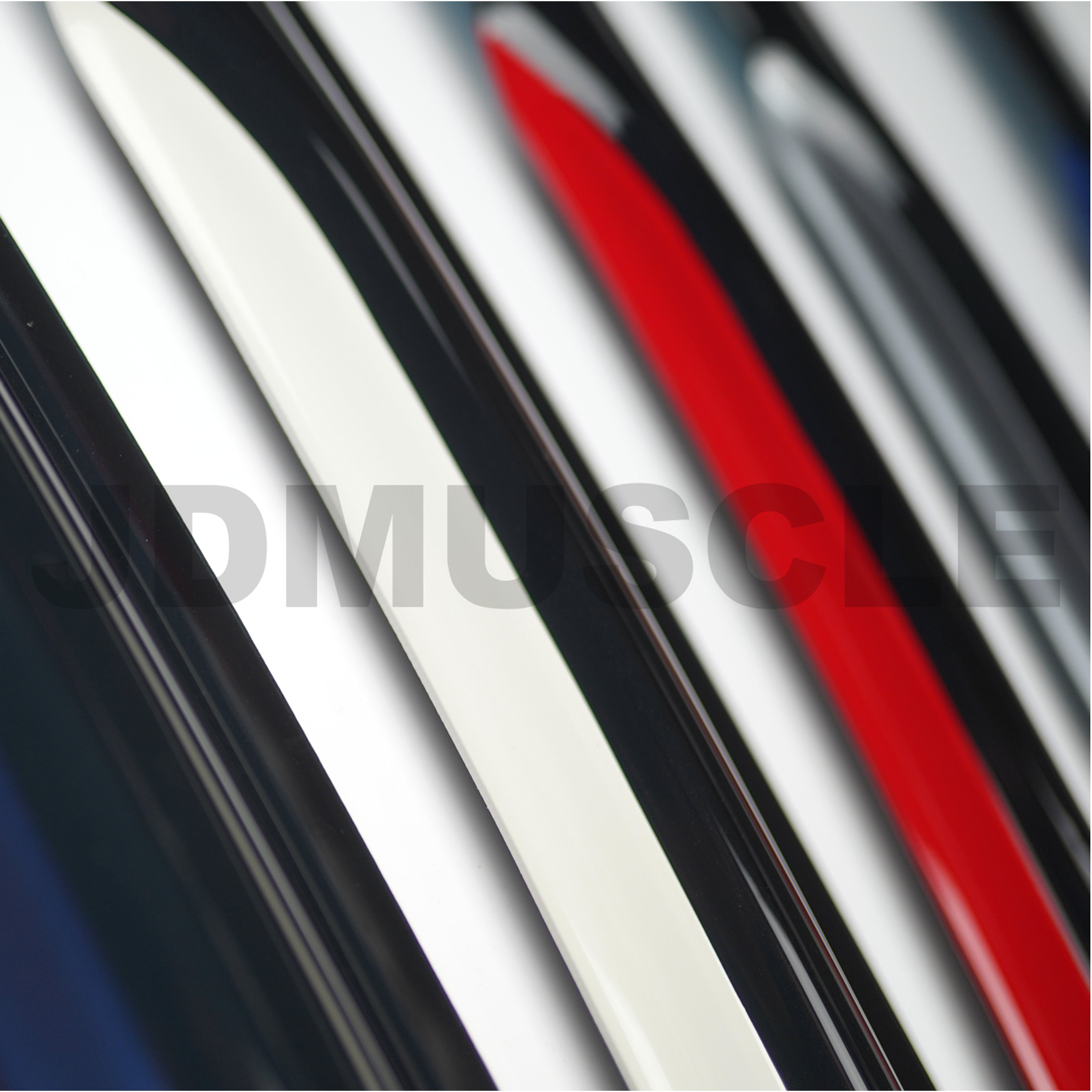 JDMuscle [15-21 WRX/STI] V2 Rain Guards / Window Visors w/ Color Accent *Special Order*