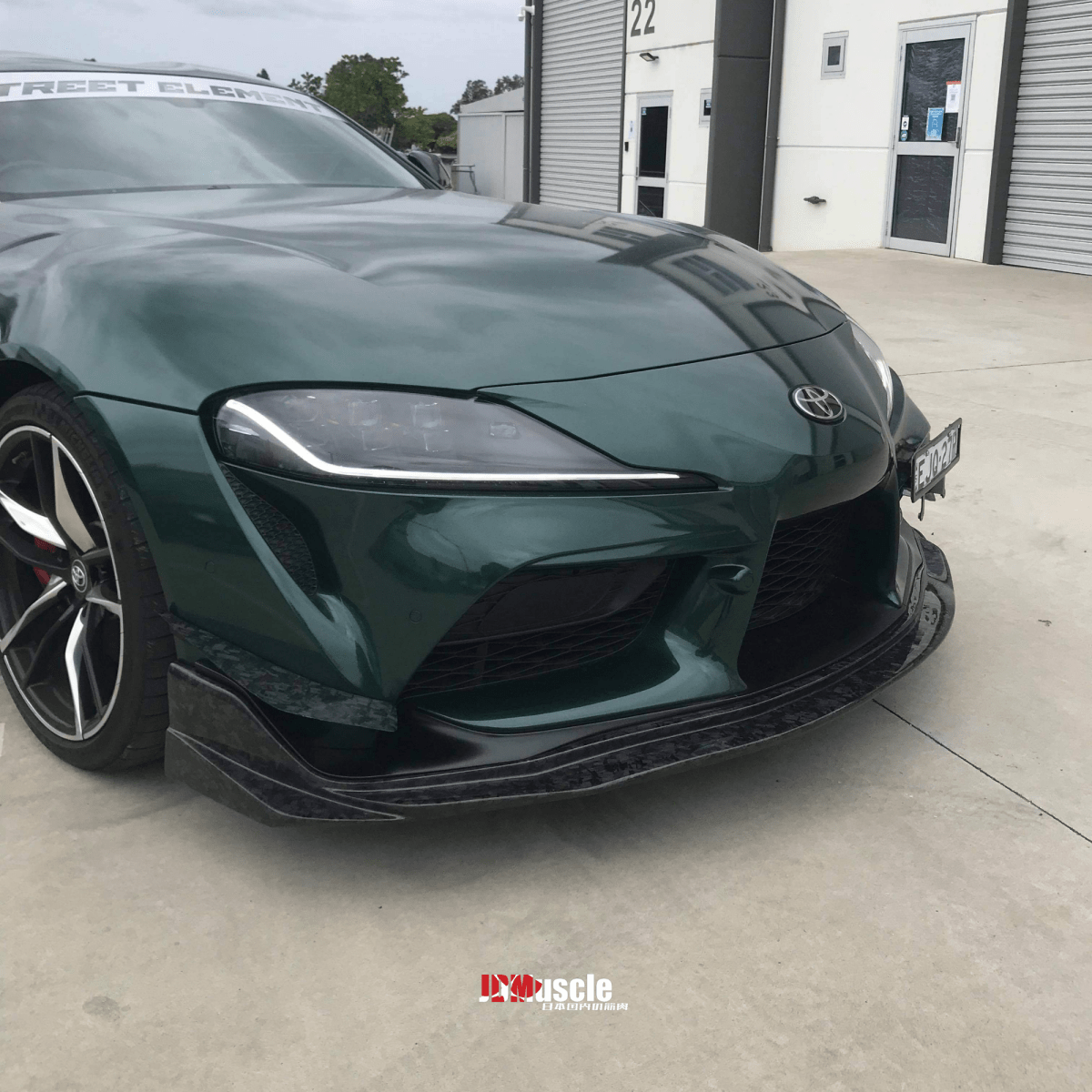 JDMuscle Tanso Carbon Fiber VS Style Canards  - 2020+ Toyota Supra w/ stock bumper