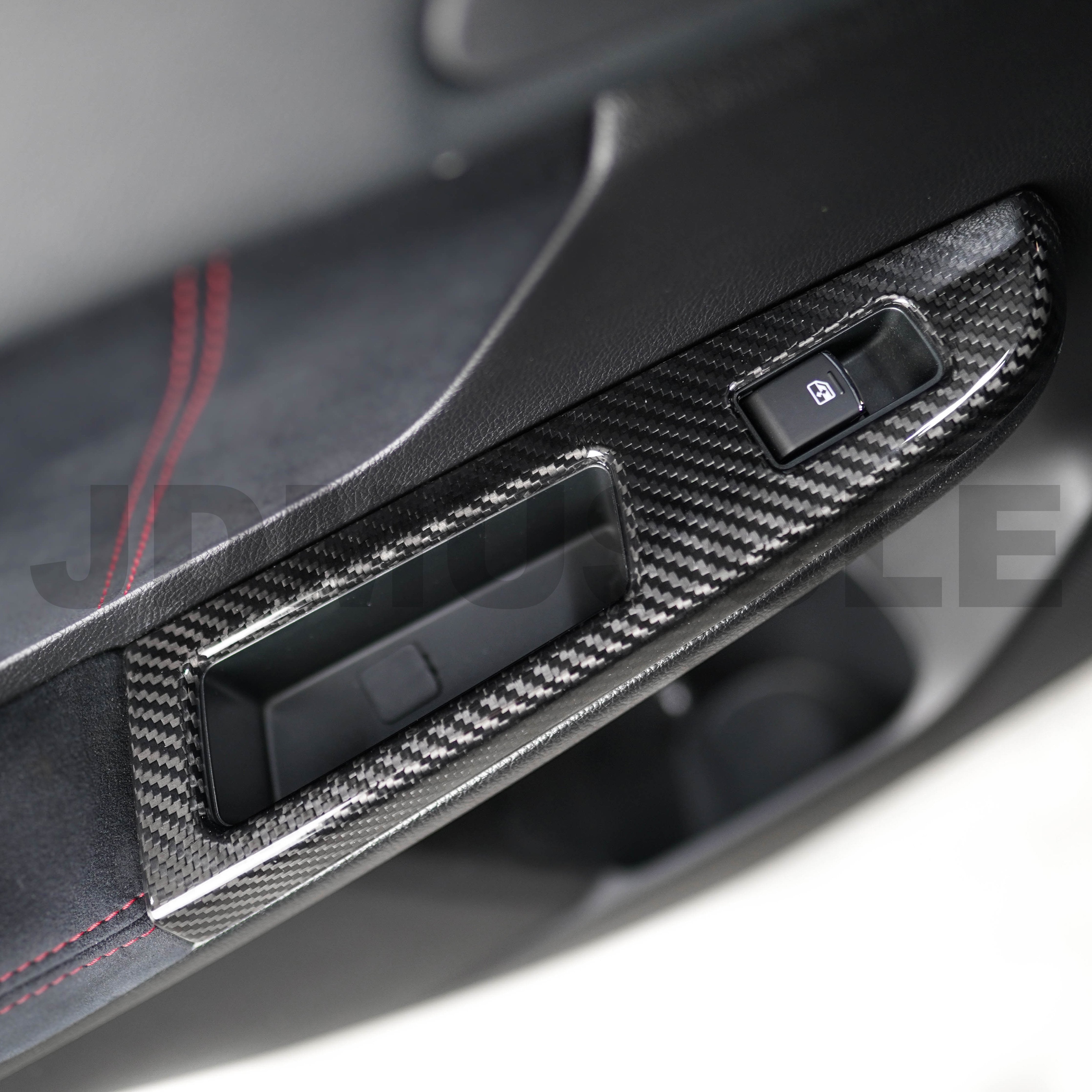 JDMuscle [15-16 WRX/STI] Pre-Preg Carbon Fiber Window Switch Cover *Clearance*No Returns*