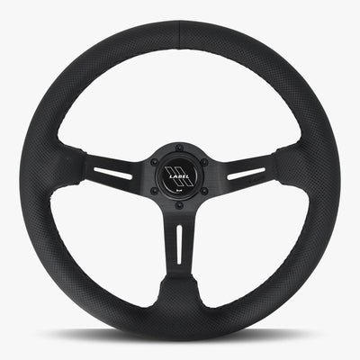 The Le Mans | Black Perforated Leather | Black Spoke | Black Stitch