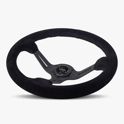 The Le Mans | Black Alcantara Suede | Black Spoke | Black Stitch