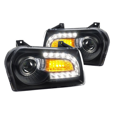 Spec-D 05-10 Chrysler 300 V2 Projector Headlights Black