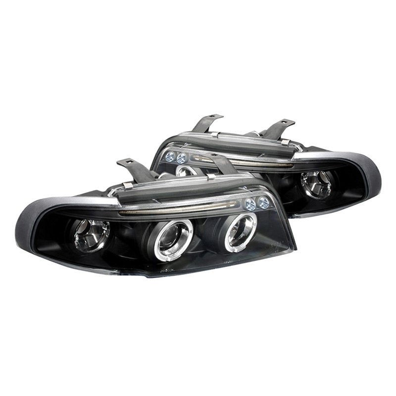 Spec-D 96-99 Audi A4 S4 Halo Projector Headlights Black