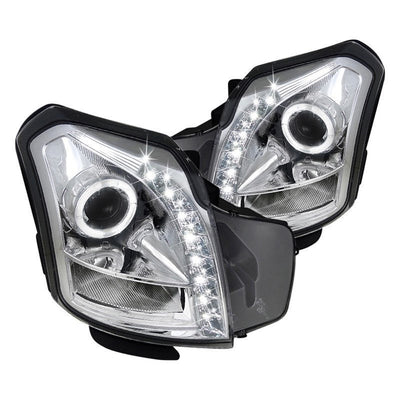 Spec-D 03-07 Cadillac CTS Halo Projector Headlights Chrome