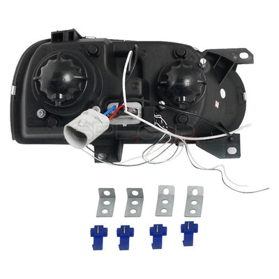 Spec-D 93-98 VW Golf/Cabrio Projector Halo Headlights Black/Smoked