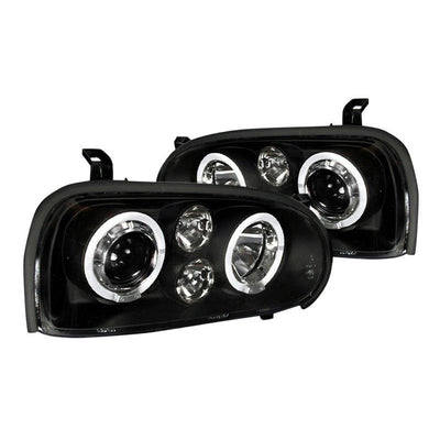 Spec-D 93-98 VW Golf Cabrio Halo Projector Headlights Black