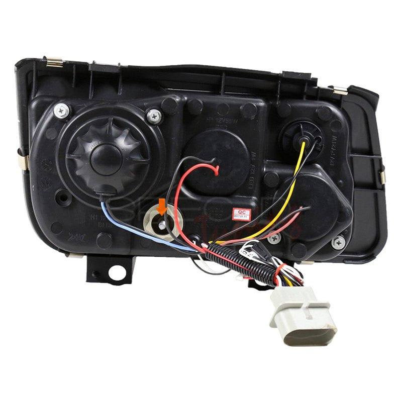 Spec-D 99-05 VW Jetta Mk4 Headlights Halo Projector LED Strip Black
