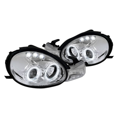 Spec-D 00-02 Dodge Neon Halo Projector Headlights Chrome