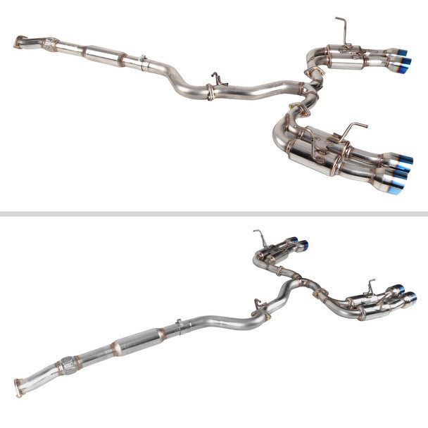 Spec-D 15-22 WRX STI 4" Quad Tip Burnt tip Catback Exhaust