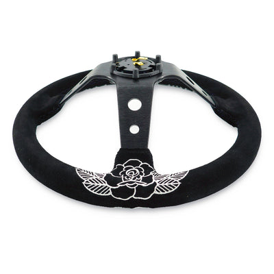 BW Rose 350mm Racing Steering Wheel + Hub Adapter Boss Kit for Civic, Del Sol, Integra