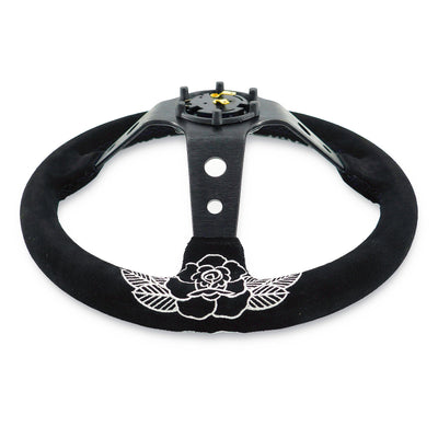 BW Rose Steering Wheel + Hub Adapter Kit For 96-06 Civic Prelude, S2000, Accord, RSX