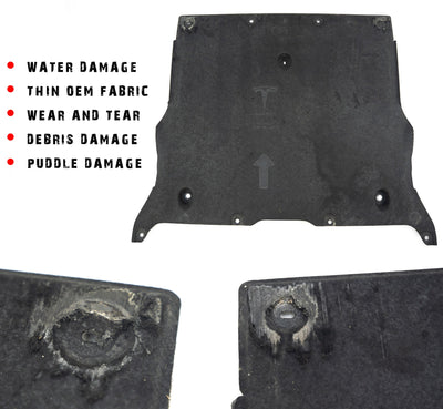 HPS Black Aluminum Skid Plate Undertray Protection Shield Tesla 2017-2023 Model 3