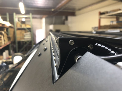 40" Cut-out PRINSU Roof Rack Slim LED Light Bar Brackets/Combo | Fits All PRINSU Racks