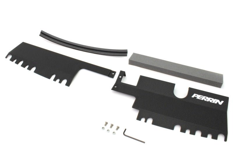 Perrin [15-21 WRX/STI] Radiator Shroud | With OEM Intake Scoop - Black