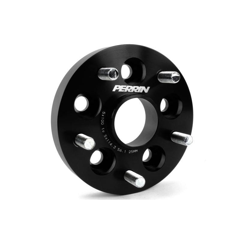 Perrin 25mm 5x100 to 5x114.3 Wheel Adapter Subaru 04-19 | PSP-WHL-226BK