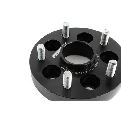 Perrin 25mm 5x100 to 5x114.3 Wheel Adapter Subaru 04-19 | PSP-WHL-226BK