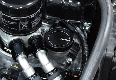 Perrin Oil Cap Round Style Black Most Subaru Models | PSP-ENG-711BK