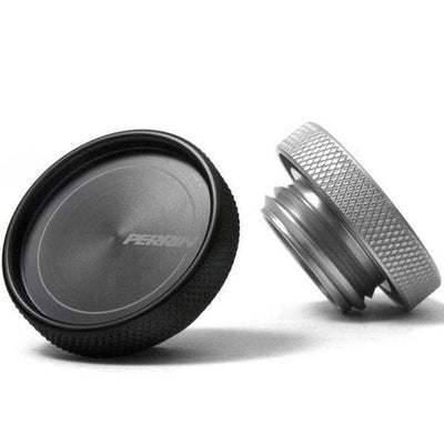 Perrin Oil Cap Round Style Black Most Subaru Models | PSP-ENG-711BK