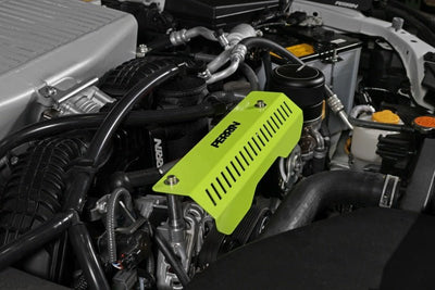 Perrin Performance [22-26 WRX/Outback, 15-25 Impreza, 18-25 Crosstrek, 20-25 Legacy] Pulley Cover - Short Version - Works w/AOS System - Neon Yellow