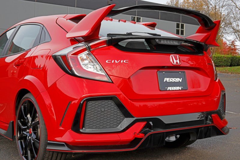 PERRIN Performance Rear Tow Hook Kit Red Honda Civic Type R 2017+ / SI 2017+ | PHP-BDY-251RD