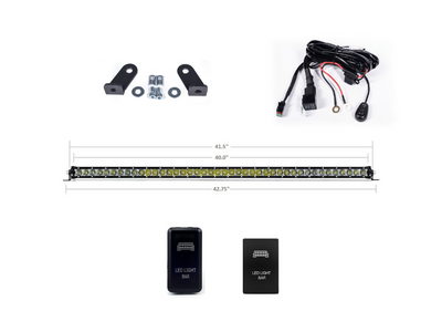 40" Cut-out PRINSU Roof Rack Slim LED Light Bar Brackets/Combo | Fits All PRINSU Racks