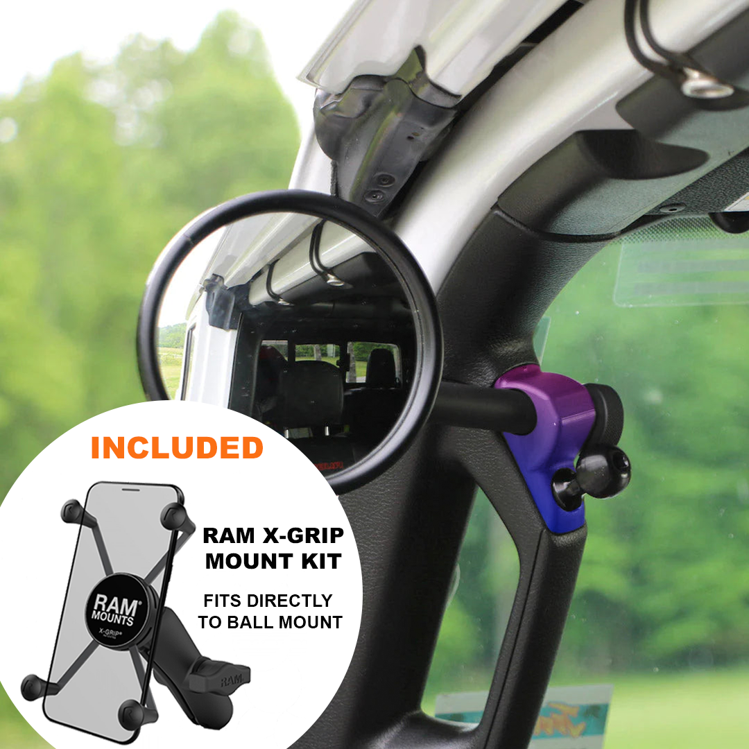 A-PILLAR SIDE MIRRORS FOR 2018 - 2023 JEEP WRANGLER JL & GLADIATOR - CMM OFFROAD